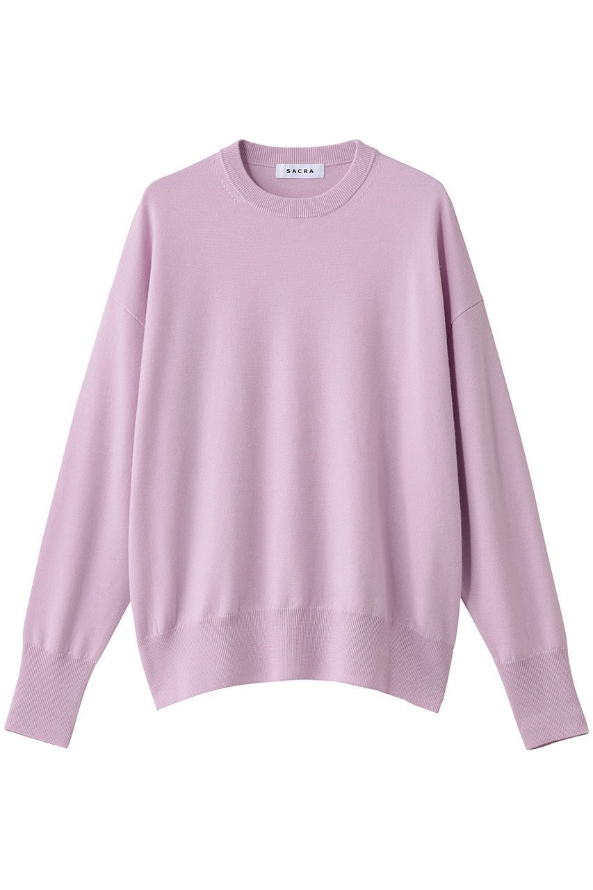 【サクラ/SACRA】のエクストラファインメリノウールプルオーバー インテリア・キッズ・メンズ・レディースファッション・服の通販 founy(ファニー) 　ファッション　Fashion　レディースファッション　Fashion for Women　トップス・カットソー　Cut & Sew Tops　ニット　Knit Tops & Sweaters　カジュアルプルオーバー・ニットトップス　Pullovers & Knit Tops / Casual Pullovers　なめらか　Smooth, Silky Texture　インナー　Innerwear　エレガント 上品　Elegant　冬　Winter / This Winter　新作・新入荷　New Arrivals / New In　ライトピンク|ID: prp329100004747045 ipo3291000000034320918
