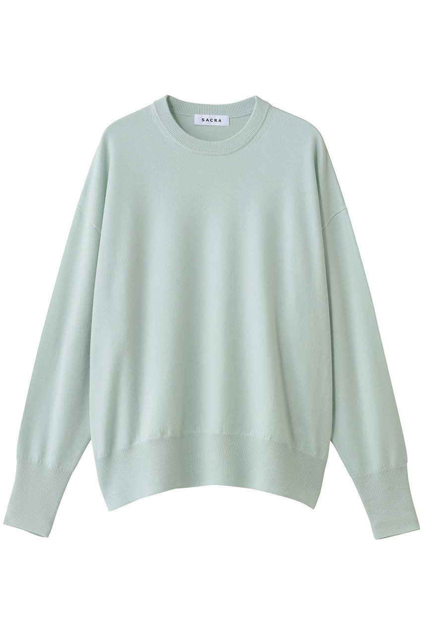 【サクラ/SACRA】のエクストラファインメリノウールプルオーバー インテリア・キッズ・メンズ・レディースファッション・服の通販 founy(ファニー) 　ファッション　Fashion　レディースファッション　Fashion for Women　トップス・カットソー　Cut & Sew Tops　ニット　Knit Tops & Sweaters　カジュアルプルオーバー・ニットトップス　Pullovers & Knit Tops / Casual Pullovers　なめらか　Smooth, Silky Texture　インナー　Innerwear　エレガント 上品　Elegant　冬　Winter / This Winter　新作・新入荷　New Arrivals / New In　ライトグリーン|ID: prp329100004747045 ipo3291000000034320922
