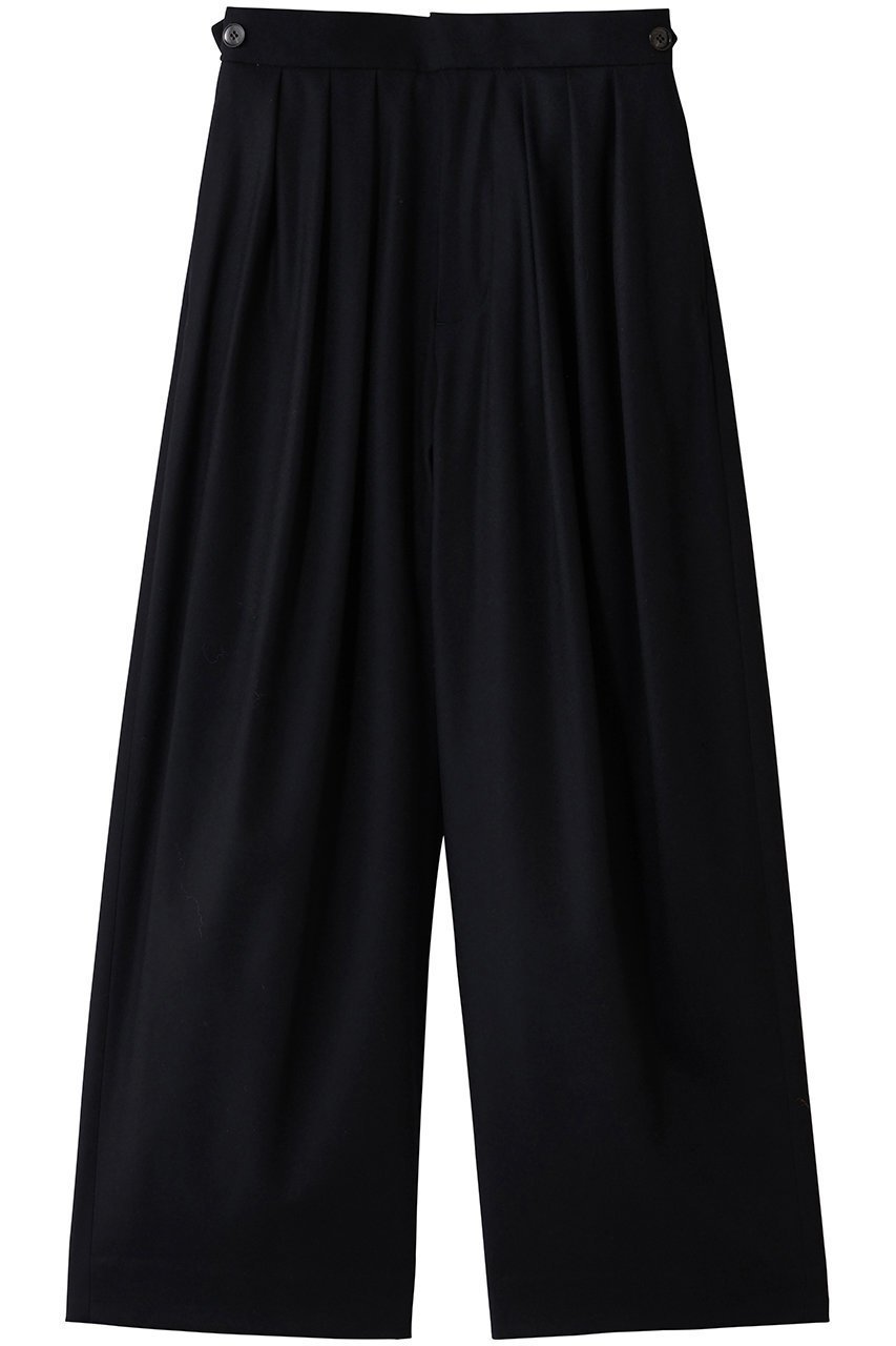 【サクラ/SACRA】のスーパーファインフランネルタックパンツ インテリア・キッズ・メンズ・レディースファッション・服の通販 founy(ファニー) 　ファッション　Fashion　レディースファッション　Fashion for Women　パンツ　Pants & Trousers　おすすめ　Recommended / Our Picks　なめらか　Smooth, Silky Texture　セットアップ　Set-Up, Coordinated Outfit　トリプル　Triple, Three Layers　フォルム　Silhouette, Form　フロント　Front, Front Design　エレガント 上品　Elegant　新作・新入荷　New Arrivals / New In　ネイビー|ID: prp329100004747048 ipo3291000000034320947