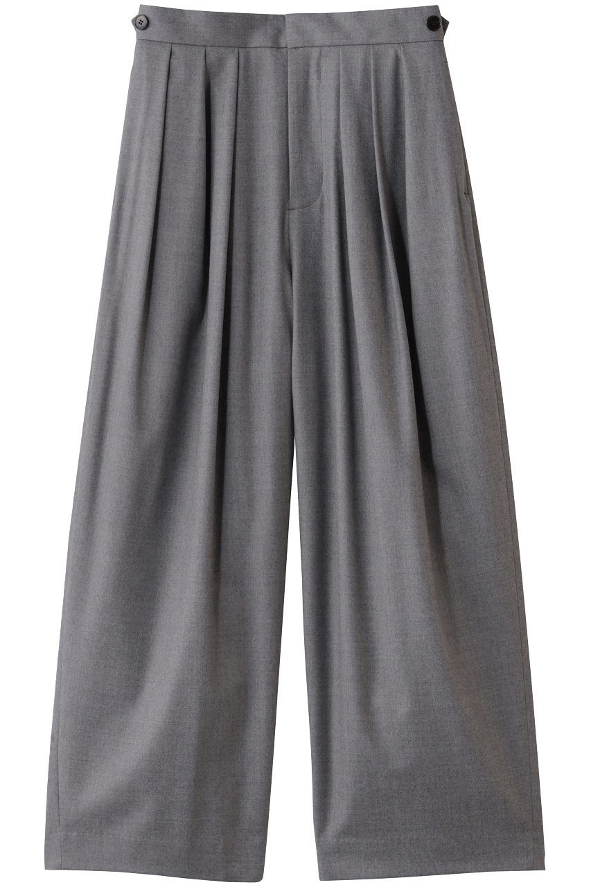 【サクラ/SACRA】のスーパーファインフランネルタックパンツ インテリア・キッズ・メンズ・レディースファッション・服の通販 founy(ファニー) 　ファッション　Fashion　レディースファッション　Fashion for Women　パンツ　Pants & Trousers　おすすめ　Recommended / Our Picks　なめらか　Smooth, Silky Texture　セットアップ　Set-Up, Coordinated Outfit　トリプル　Triple, Three Layers　フォルム　Silhouette, Form　フロント　Front, Front Design　エレガント 上品　Elegant　新作・新入荷　New Arrivals / New In　グレー|ID: prp329100004747048 ipo3291000000034320949