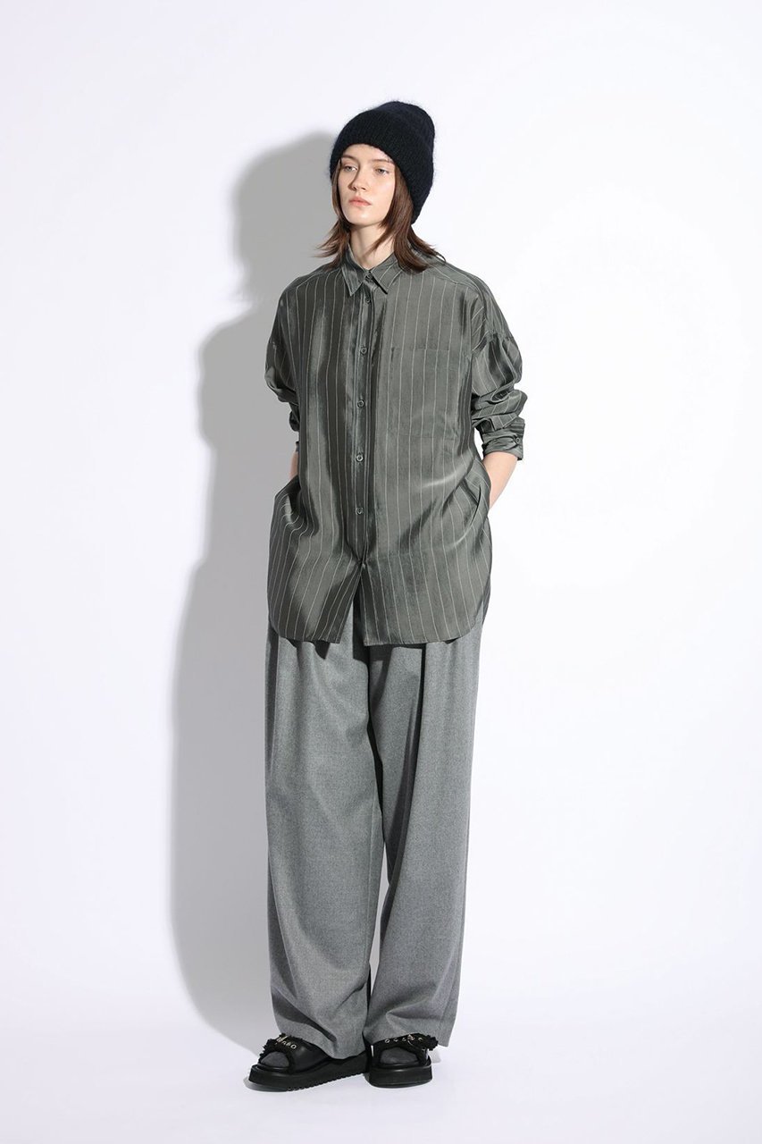 【サクラ/SACRA】のスーパーファインフランネルタックパンツ 人気、トレンドファッション・服の通販 founy(ファニー) 　ファッション　Fashion　レディースファッション　Fashion for Women　パンツ　Pants & Trousers　おすすめ　Recommended / Our Picks　なめらか　Smooth, Silky Texture　セットアップ　Set-Up, Coordinated Outfit　トリプル　Triple, Three Layers　フォルム　Silhouette, Form　フロント　Front, Front Design　エレガント 上品　Elegant　新作・新入荷　New Arrivals / New In　other-6|ID: prp329100004747048 ipo3291000000034320959