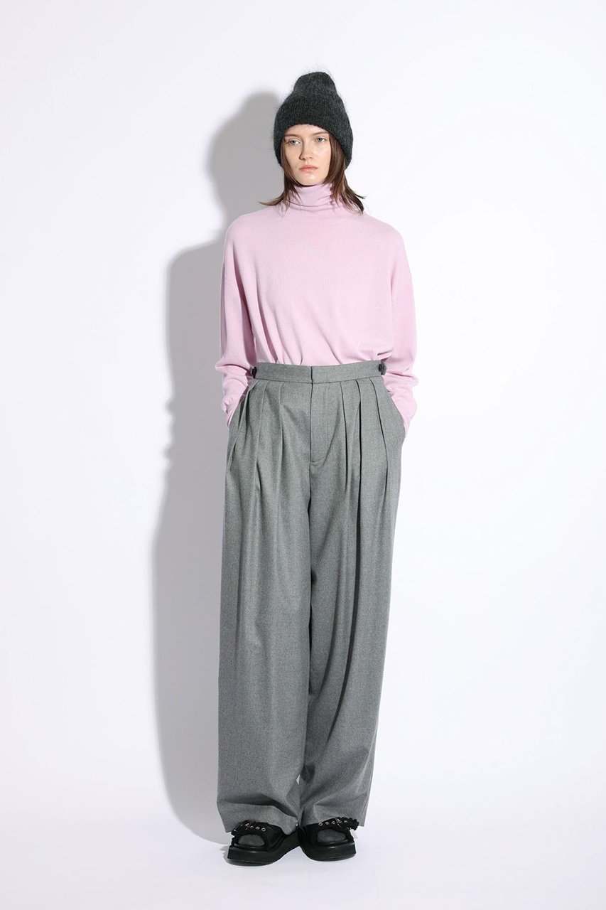 【サクラ/SACRA】のスーパーファインフランネルタックパンツ 人気、トレンドファッション・服の通販 founy(ファニー) 　ファッション　Fashion　レディースファッション　Fashion for Women　パンツ　Pants & Trousers　おすすめ　Recommended / Our Picks　なめらか　Smooth, Silky Texture　セットアップ　Set-Up, Coordinated Outfit　トリプル　Triple, Three Layers　フォルム　Silhouette, Form　フロント　Front, Front Design　エレガント 上品　Elegant　新作・新入荷　New Arrivals / New In　other-7|ID: prp329100004747048 ipo3291000000034320960