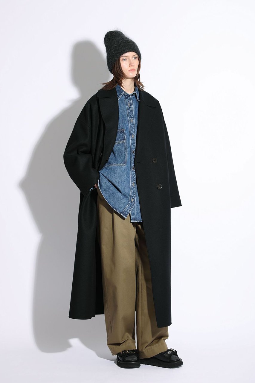 【サクラ/SACRA】のリバーテーラードコート 人気、トレンドファッション・服の通販 founy(ファニー) 　ファッション　Fashion　レディースファッション　Fashion for Women　アウター　Coat / Outerwear Collection　コート・ロングコート・ピーコート　Long Coats, Peacoats & More　ダブル　Double, Double-Breasted　テーラード　Tailored, Tailored Fit　バランス　Balance, Style Balance　マニッシュ　Mannish, Boyish　メルトン　Melton, Heavy Wool　ロング　Long, Long-Length　エレガント 上品　Elegant　冬　Winter / This Winter　定番　Standard, Basic Item　新作・新入荷　New Arrivals / New In　other-8|ID: prp329100004747054 ipo3291000000034321017