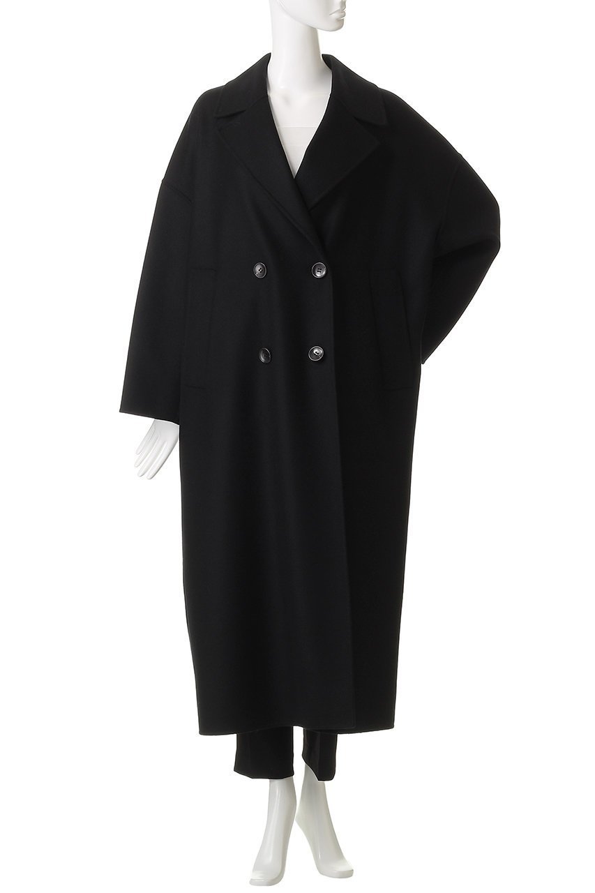 【サクラ/SACRA】のリバーテーラードコート 人気、トレンドファッション・服の通販 founy(ファニー) 　ファッション　Fashion　レディースファッション　Fashion for Women　アウター　Coat / Outerwear Collection　コート・ロングコート・ピーコート　Long Coats, Peacoats & More　ダブル　Double, Double-Breasted　テーラード　Tailored, Tailored Fit　バランス　Balance, Style Balance　マニッシュ　Mannish, Boyish　メルトン　Melton, Heavy Wool　ロング　Long, Long-Length　エレガント 上品　Elegant　冬　Winter / This Winter　定番　Standard, Basic Item　other-2|ID: prp329100004747054 ipo3291000000035771445