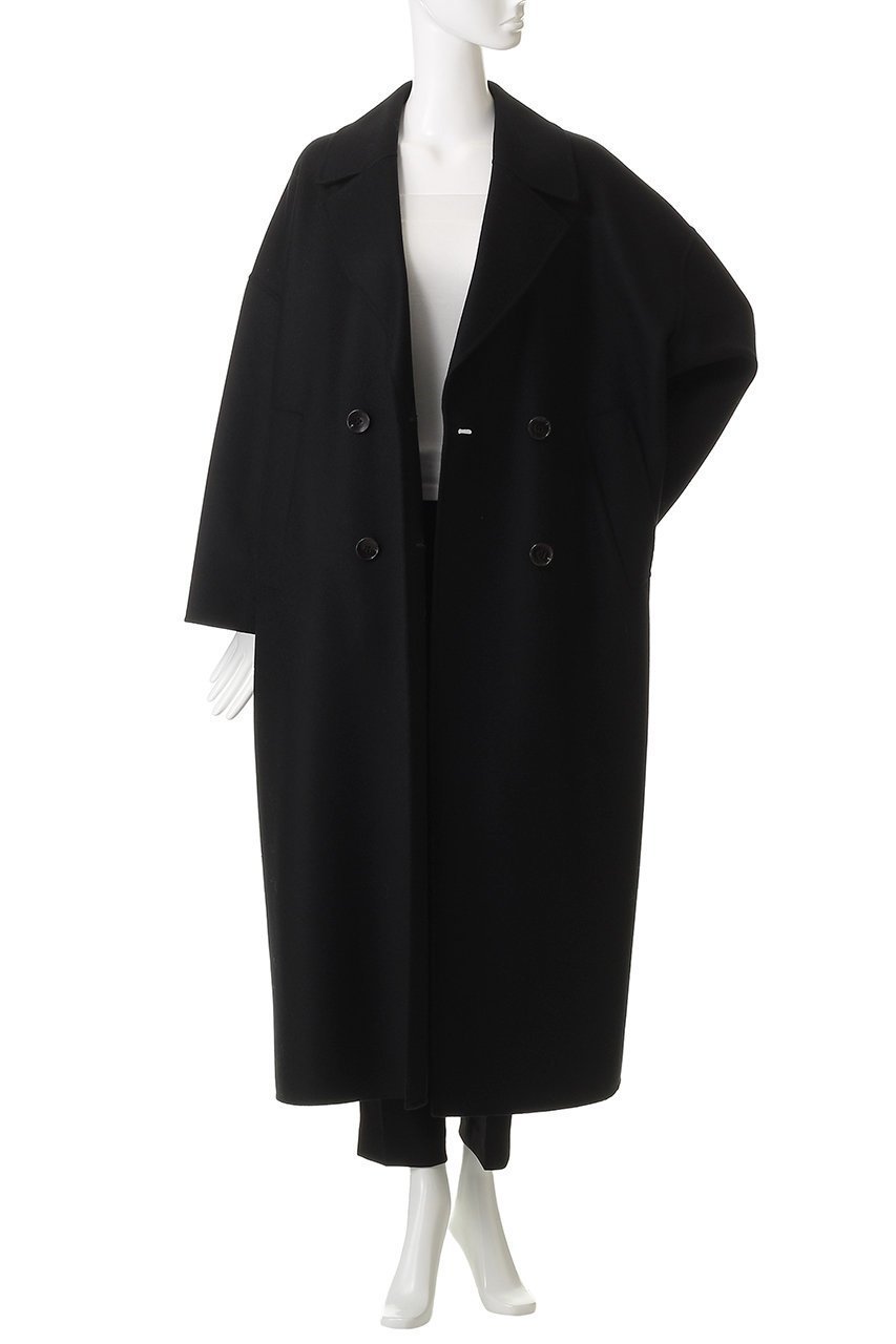 【サクラ/SACRA】のリバーテーラードコート 人気、トレンドファッション・服の通販 founy(ファニー) 　ファッション　Fashion　レディースファッション　Fashion for Women　アウター　Coat / Outerwear Collection　コート・ロングコート・ピーコート　Long Coats, Peacoats & More　ダブル　Double, Double-Breasted　テーラード　Tailored, Tailored Fit　バランス　Balance, Style Balance　マニッシュ　Mannish, Boyish　メルトン　Melton, Heavy Wool　ロング　Long, Long-Length　エレガント 上品　Elegant　冬　Winter / This Winter　定番　Standard, Basic Item　other-7|ID: prp329100004747054 ipo3291000000035771452