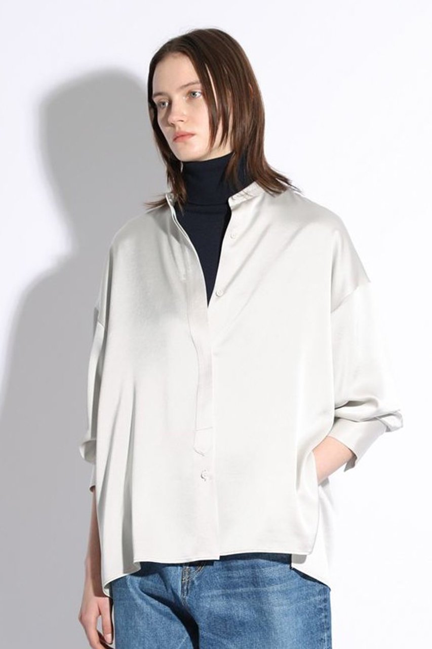【サクラ/SACRA】のトリアセサテンブラウス 人気、トレンドファッション・服の通販 founy(ファニー) 　ファッション　Fashion　レディースファッション　Fashion for Women　トップス・カットソー　Cut & Sew Tops　シャツ・ブラウス・オフィスカジュアル　Elegant Blouses & Button-Ups　なめらか　Smooth, Silky Texture　サテン　Satin, Glossy Fabric　シルク　Silk, 100% Silk　シンプル　Simple, Minimal　スリーブ　Sleeve, Long Sleeve / Short Sleeve　ロング　Long, Long-Length　ワッシャー　Washer, Crinkled Finish　エレガント 上品　Elegant　新作・新入荷　New Arrivals / New In　other-7|ID: prp329100004747060 ipo3291000000034321059