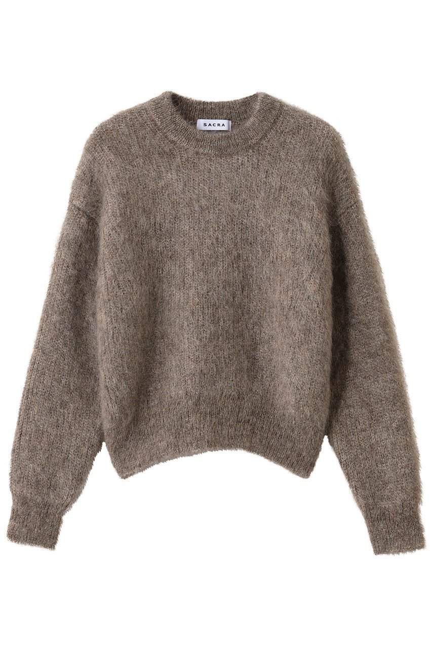 【サクラ/SACRA】のファインキッドモヘアファローニットプルオーバー インテリア・キッズ・メンズ・レディースファッション・服の通販 founy(ファニー) 　ファッション　Fashion　レディースファッション　Fashion for Women　トップス・カットソー　Cut & Sew Tops　ニット　Knit Tops & Sweaters　カジュアルプルオーバー・ニットトップス　Pullovers & Knit Tops / Casual Pullovers　コンパクト　Compact, Small Size　シンプル　Simple, Minimal　バランス　Balance, Style Balance　エレガント 上品　Elegant　新作・新入荷　New Arrivals / New In　A/W・秋冬　Autumn/Winter　モカ|ID: prp329100004747063 ipo3291000000034321078