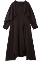 【ランバン オン ブルー/LANVIN en Bleu】のアシンメトリーコンビワンピース 人気、トレンドファッション・服の通販 founy(ファニー) ファッション Fashion レディースファッション Fashion for Women ワンピース Dresses チュニック Tunic Tops & Dresses アシンメトリー Asymmetrical Style チュニック Tunic, Long Top ドレープ Drape, Draping Fabric フレア Flare, Flared ロング Long, Long-Length 新作・新入荷 New Arrivals / New In 無地 Plain, Solid Color |ID:prp329100004747076