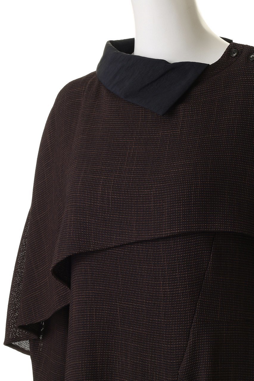 【ランバン オン ブルー/LANVIN en Bleu】のアシンメトリーコンビワンピース 人気、トレンドファッション・服の通販 founy(ファニー) 　ファッション　Fashion　レディースファッション　Fashion for Women　ワンピース　Dresses　チュニック　Tunic Tops & Dresses　アシンメトリー　Asymmetrical Style　チュニック　Tunic, Long Top　ドレープ　Drape, Draping Fabric　フレア　Flare, Flared　ロング　Long, Long-Length　無地　Plain, Solid Color　other-5|ID: prp329100004747076 ipo3291000000036194824