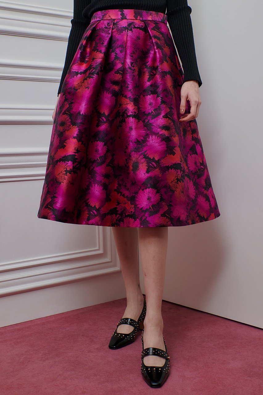 【アルアバイル/allureville】の【Loulou Willoughby】LIMONTAジャガードフレアスカート 人気、トレンドファッション・服の通販 founy(ファニー) ファッション Fashion レディースファッション Fashion for Women スカート Skirts Aライン・フレアスカート A-Line & Flared Skirts ロングスカート Long Skirts / Maxi & Midi Skirts イタリア Italy グラデーション Gradient, Ombre ジャカード/ジャガード Jacquard, Woven Pattern パープル Purple, Violet フラワー Flower, Floral モチーフ Motif, Design Theme ロング Long, Long-Length other-6|ID: prp329100004747088 ipo3291000000034565797