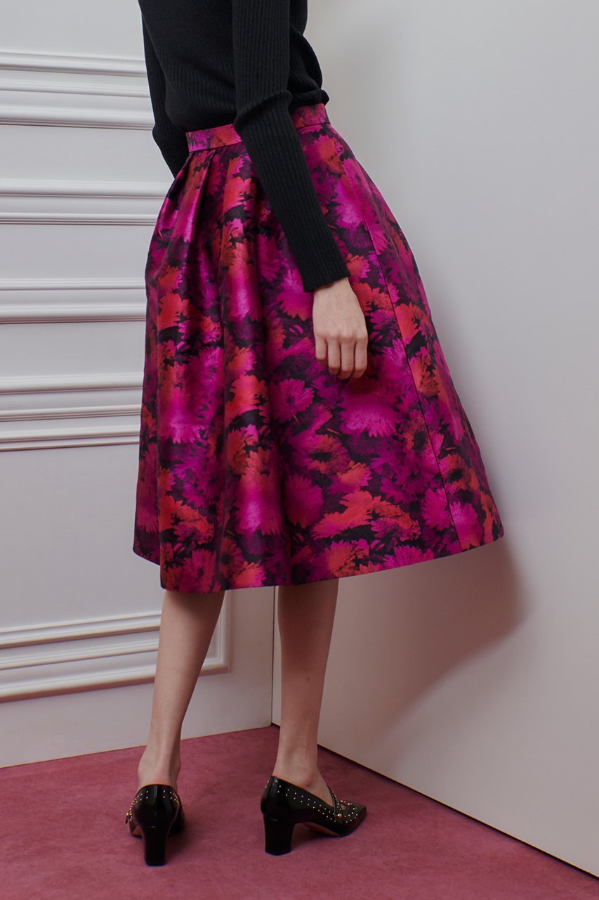 【アルアバイル/allureville】の【Loulou Willoughby】LIMONTAジャガードフレアスカート 人気、トレンドファッション・服の通販 founy(ファニー) ファッション Fashion レディースファッション Fashion for Women スカート Skirts Aライン・フレアスカート A-Line & Flared Skirts ロングスカート Long Skirts / Maxi & Midi Skirts イタリア Italy グラデーション Gradient, Ombre ジャカード/ジャガード Jacquard, Woven Pattern パープル Purple, Violet フラワー Flower, Floral モチーフ Motif, Design Theme ロング Long, Long-Length other-7|ID: prp329100004747088 ipo3291000000034565798