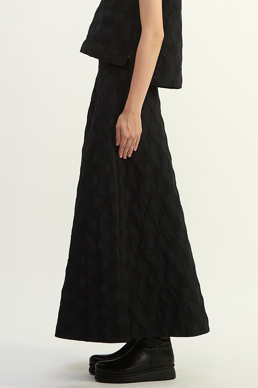 【プレインピープル/PLAIN PEOPLE】のオーナメントJQAラインフレアスカート 人気、トレンドファッション・服の通販 founy(ファニー) 　ファッション　Fashion　レディースファッション　Fashion for Women　スカート　Skirts　Aライン・フレアスカート　A-Line & Flared Skirts　ロングスカート　Long Skirts / Maxi & Midi Skirts　ジャカード／ジャガード　Jacquard, Woven Pattern　セットアップ　Set-Up, Coordinated Outfit　セーター　Sweater, Knitwear　ノースリーブ　Sleeveless, No-Sleeve　フレア　Flare, Flared　ミックス　Mix, Mixed Style　リラックス　Relax, Relaxed Fit　ロング　Long, Long-Length　新作・新入荷　New Arrivals / New In　other-2|ID: prp329100004747097 ipo3291000000034321375