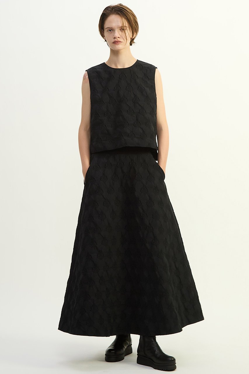 【プレインピープル/PLAIN PEOPLE】のオーナメントJQAラインフレアスカート 人気、トレンドファッション・服の通販 founy(ファニー) 　ファッション　Fashion　レディースファッション　Fashion for Women　スカート　Skirts　Aライン・フレアスカート　A-Line & Flared Skirts　ロングスカート　Long Skirts / Maxi & Midi Skirts　ジャカード／ジャガード　Jacquard, Woven Pattern　セットアップ　Set-Up, Coordinated Outfit　セーター　Sweater, Knitwear　ノースリーブ　Sleeveless, No-Sleeve　フレア　Flare, Flared　ミックス　Mix, Mixed Style　リラックス　Relax, Relaxed Fit　ロング　Long, Long-Length　新作・新入荷　New Arrivals / New In　other-4|ID: prp329100004747097 ipo3291000000034321377
