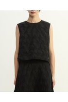 【プレインピープル/PLAIN PEOPLE】のオーナメントJQノースリーブブラウス 人気、トレンドファッション・服の通販 founy(ファニー) ファッション Fashion レディースファッション Fashion for Women トップス・カットソー Cut & Sew Tops キャミソール&ノースリーブ Camisoles & Sleeveless Tops シャツ・ブラウス・オフィスカジュアル Elegant Blouses & Button-Ups おすすめ Recommended / Our Picks コンパクト Compact, Small Size ジャカード／ジャガード Jacquard, Woven Pattern セットアップ Set-Up, Coordinated Outfit セレモニー Ceremony ノースリーブ Sleeveless, No-Sleeve バランス Balance, Style Balance エレガント 上品 Elegant 新作・新入荷 New Arrivals / New In thumbnail ブラック|ID: prp329100004747098 ipo3291000000034321381