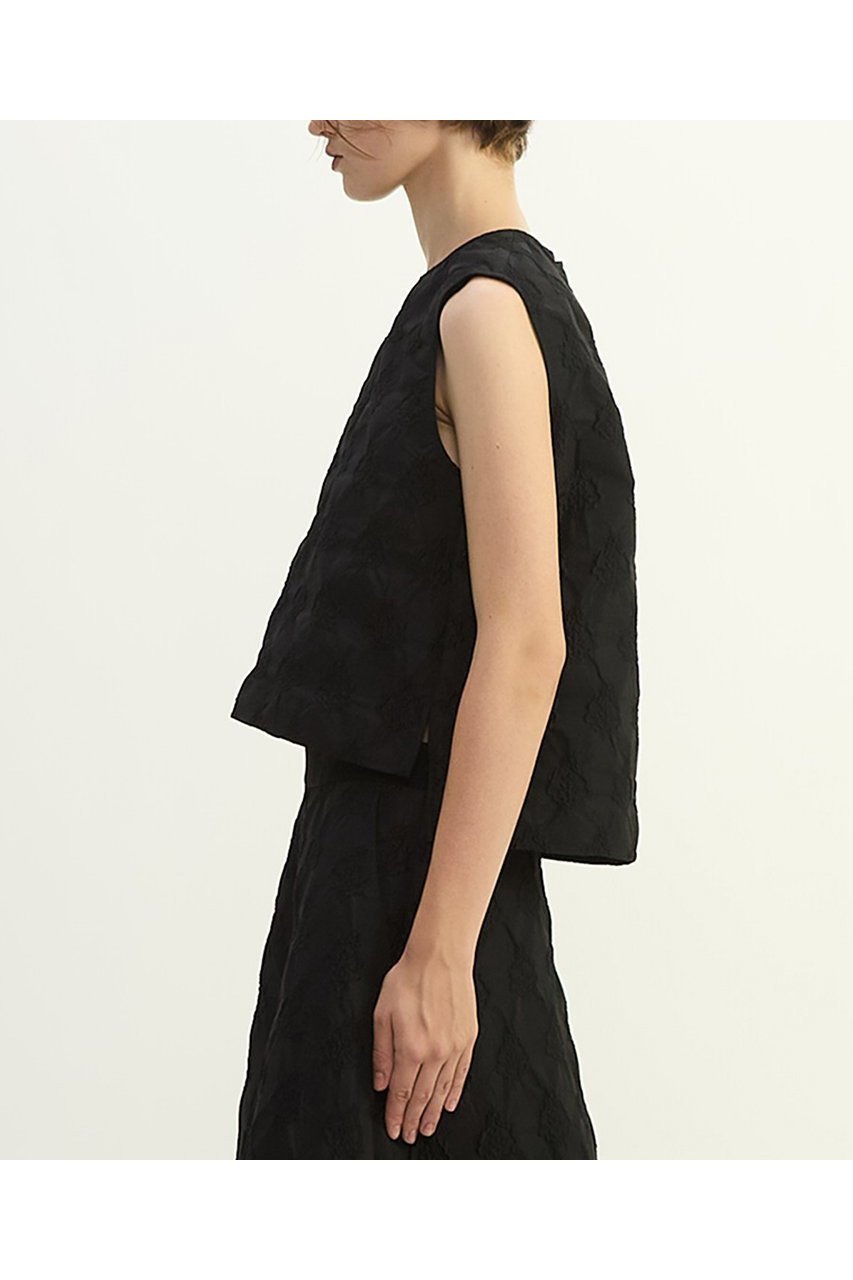 【プレインピープル/PLAIN PEOPLE】のオーナメントJQノースリーブブラウス 人気、トレンドファッション・服の通販 founy(ファニー) 　ファッション　Fashion　レディースファッション　Fashion for Women　トップス・カットソー　Cut & Sew Tops　キャミソール&ノースリーブ　Camisoles & Sleeveless Tops　シャツ・ブラウス・オフィスカジュアル　Elegant Blouses & Button-Ups　おすすめ　Recommended / Our Picks　コンパクト　Compact, Small Size　ジャカード／ジャガード　Jacquard, Woven Pattern　セットアップ　Set-Up, Coordinated Outfit　セレモニー　Ceremony　ノースリーブ　Sleeveless, No-Sleeve　バランス　Balance, Style Balance　エレガント 上品　Elegant　新作・新入荷　New Arrivals / New In　other-2|ID: prp329100004747098 ipo3291000000034321382