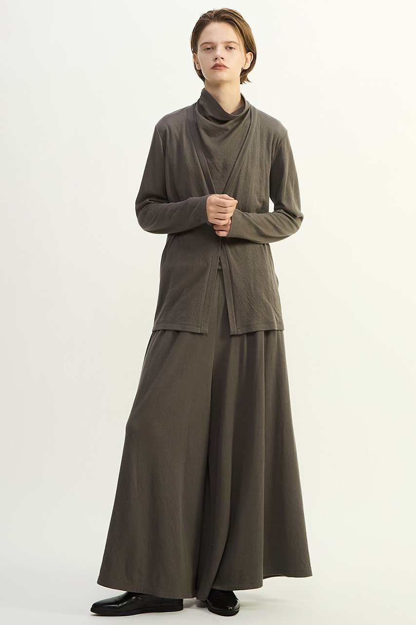 【プレインピープル/PLAIN PEOPLE】のスーピマカシミヤダブルガーゼフレアパンツ 人気、トレンドファッション・服の通販 founy(ファニー) 　ファッション　Fashion　レディースファッション　Fashion for Women　パンツ　Pants & Trousers　おすすめ　Recommended / Our Picks　カーディガン　Cardigan, Knitwear　セットアップ　Set-Up, Coordinated Outfit　ダブル　Double, Double-Breasted　ドレープ　Drape, Draping Fabric　エレガント 上品　Elegant　新作・新入荷　New Arrivals / New In　other-4|ID: prp329100004747100 ipo3291000000034321398