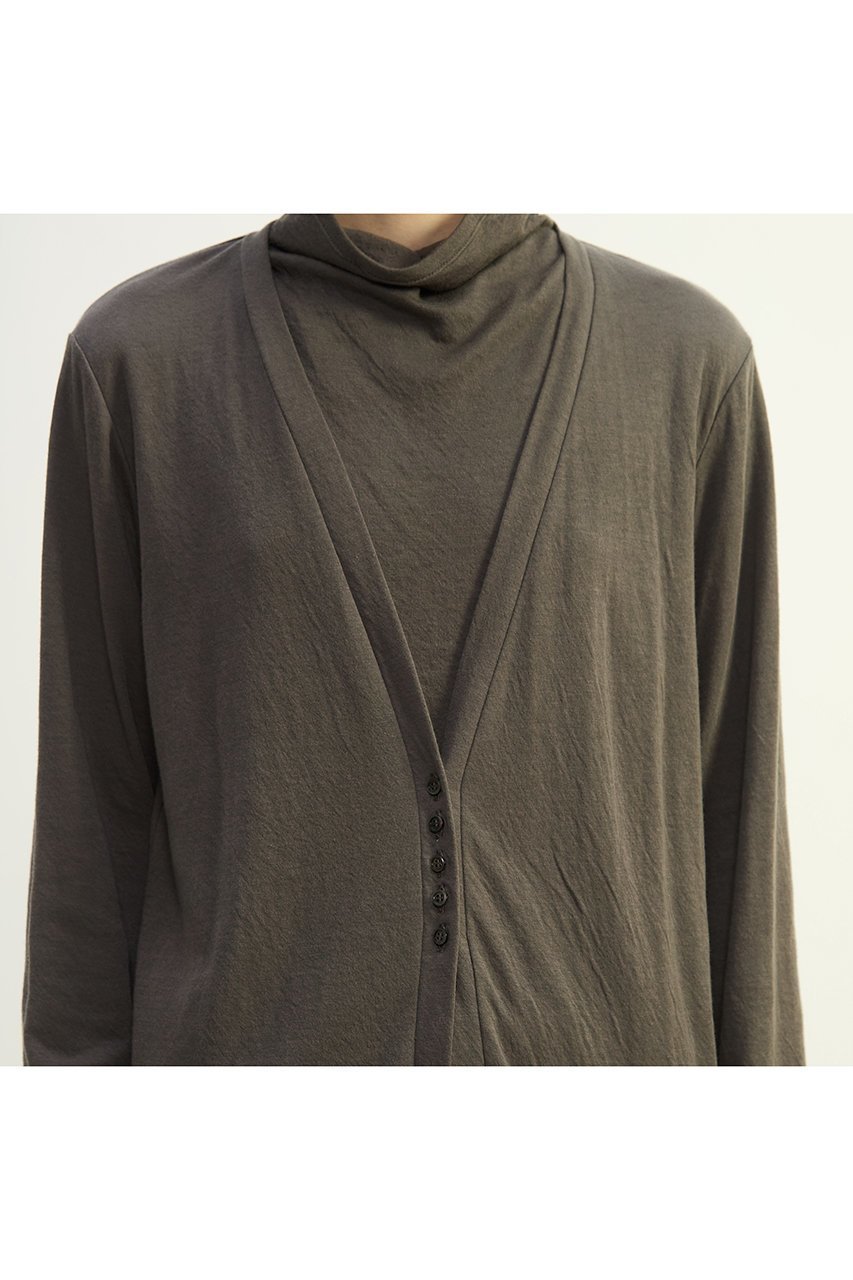 【プレインピープル/PLAIN PEOPLE】のスーピマカシミヤダブルガーゼVネックカーディガン 人気、トレンドファッション・服の通販 founy(ファニー) 　ファッション　Fashion　レディースファッション　Fashion for Women　トップス・カットソー　Cut & Sew Tops　カーディガン・羽織り　Layered Style Cardigans　シャツ・ブラウス・オフィスカジュアル　Elegant Blouses & Button-Ups　ロングTシャツ・Tシャツ　Longline T-Shirts & Tees　カットソー・ベーシックTシャツ　Cut-and-Sewn Tops / Stretch Tees & Basics　Vネックトップス　V-Neck Tops / V-Cut Neckline Shirts　インナー　Innerwear　カーディガン　Cardigan, Knitwear　ダブル　Double, Double-Breasted　other-6|ID: prp329100004747102 ipo3291000000036078766