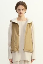 【プレインピープル/PLAIN PEOPLE】のスーピマナイロンタイプライターパディングショートベスト(リバーシブル) ベージュ|ID:prp329100004747104