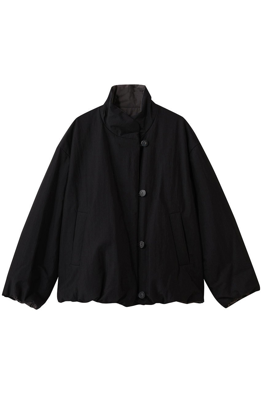 【プレインピープル/PLAIN PEOPLE】のスーピマナイロンタイプライターパディングショートブルゾン(リバーシブル) インテリア・キッズ・メンズ・レディースファッション・服の通販 founy(ファニー) 　ファッション　Fashion　レディースファッション　Fashion for Women　アウター　Coat / Outerwear Collection　レディースジャケット・軽アウター　Jackets　ブルゾンジャケット・スポーティアウター　Blouson Jackets　なめらか　Smooth, Silky Texture　ジャケット　Jacket, Outerwear　スウェット / スエット　Sweatshirt, Sweatwear　タイプライター　Typewriter Fabric, Crisp Cotton　ブルゾン　Blouson, Bomber Jacket　リバーシブル　Reversible, Two-Sided　軽量　Lightweight, Ultra Light　ブラック|ID: prp329100004747105 ipo3291000000036050059