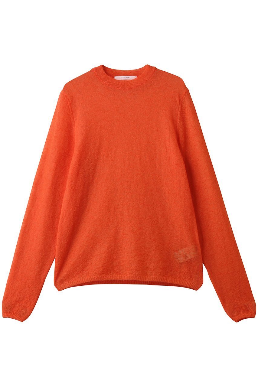 【プレインピープル/PLAIN PEOPLE】のシアーモヘアロングスリーブニット インテリア・キッズ・メンズ・レディースファッション・服の通販 founy(ファニー) 　ファッション　Fashion　レディースファッション　Fashion for Women　トップス・カットソー　Cut & Sew Tops　ニット　Knit Tops & Sweaters　カジュアルプルオーバー・ニットトップス　Pullovers & Knit Tops / Casual Pullovers　インナー　Innerwear　キャミソール　Camisole, Spaghetti Strap Top　シンプル　Simple, Minimal　タンク　Tank Top, Sleeveless Top　新作・新入荷　New Arrivals / New In　オレンジ|ID: prp329100004747106 ipo3291000000034321441