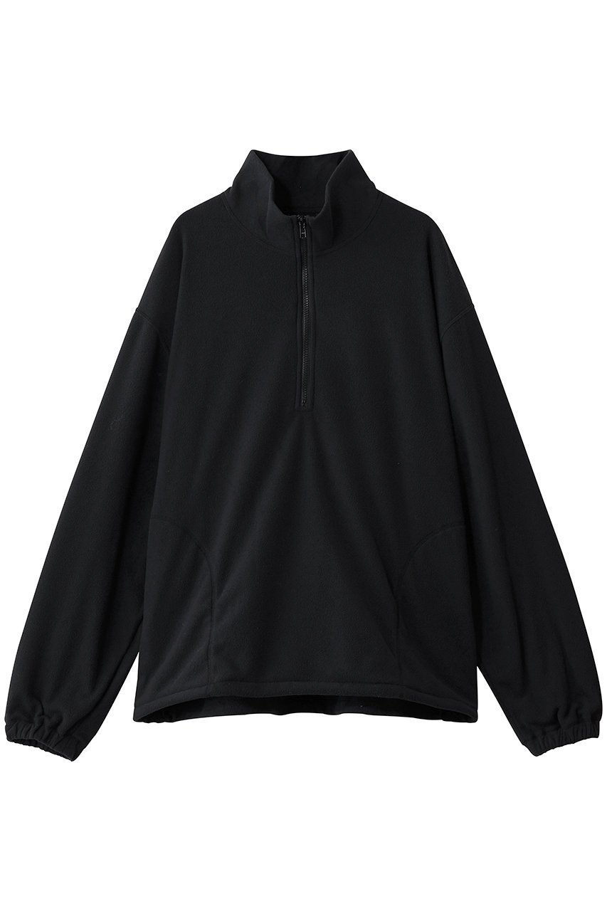 【エビコン/EVCON】の【UNISEX】FLEECE HALF ZIP PULLOVER/プルオーバー インテリア・キッズ・メンズ・レディースファッション・服の通販 founy(ファニー) 　ファッション　Fashion　レディースファッション　Fashion for Women　トップス・カットソー　Cut & Sew Tops　シャツ・ブラウス・オフィスカジュアル　Elegant Blouses & Button-Ups　ロングTシャツ・Tシャツ　Longline T-Shirts & Tees　カジュアルプルオーバー・ニットトップス　Pullovers & Knit Tops / Casual Pullovers　カットソー・ベーシックTシャツ　Cut-and-Sewn Tops / Stretch Tees & Basics　ユニセックス　Unisex, Genderless　アウトドア　Outdoor Clothing　スリーブ　Sleeve, Long Sleeve / Short Sleeve　ロング　Long, Long-Length　新作・新入荷　New Arrivals / New In　BLACK|ID: prp329100004748413 ipo3291000000034335242