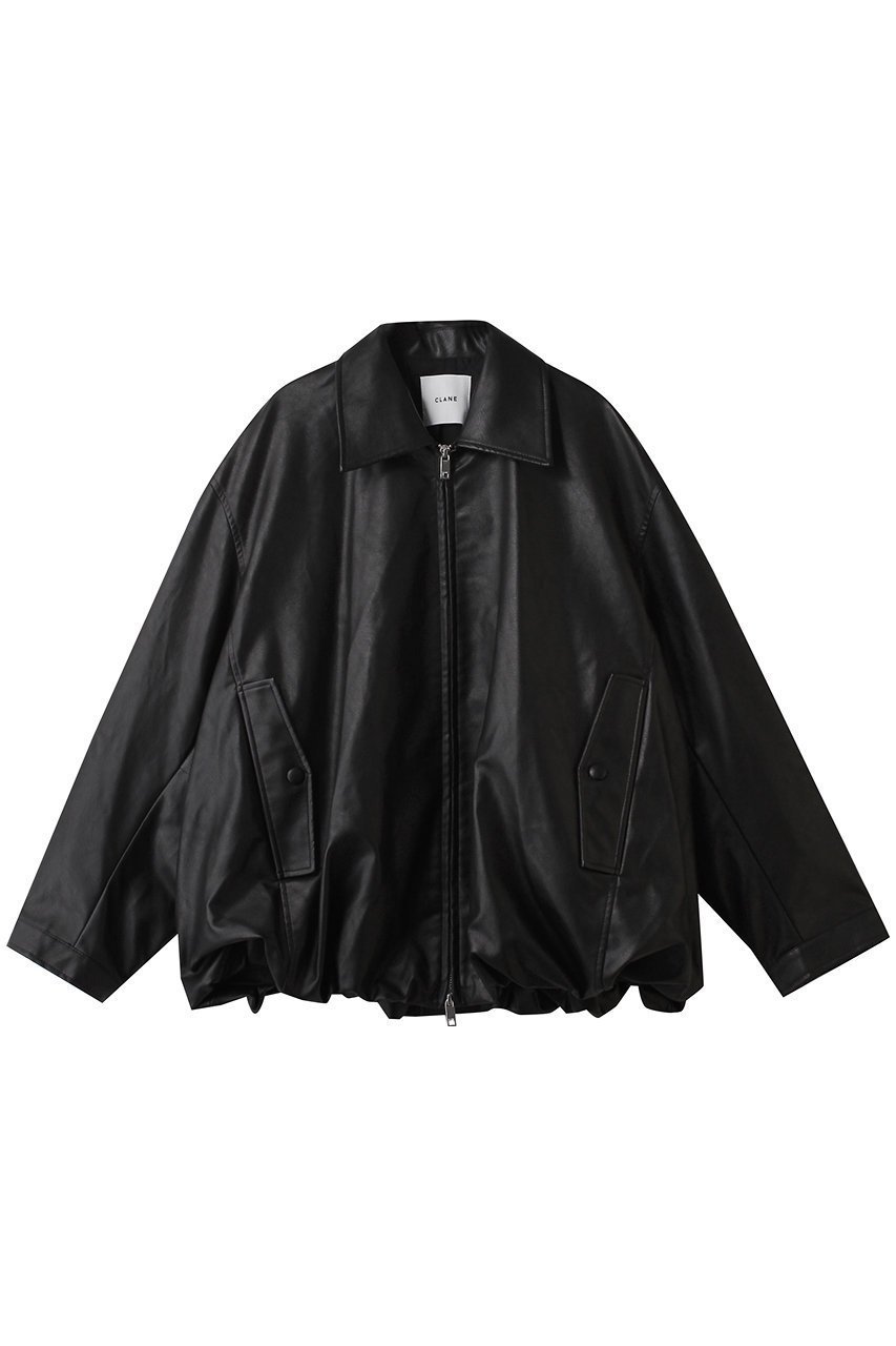 【クラネ/CLANE】のFAKE LEATHER BALLOON JACKET/コート インテリア・キッズ・メンズ・レディースファッション・服の通販 founy(ファニー) 　ファッション　Fashion　レディースファッション　Fashion for Women　アウター　Coat / Outerwear Collection　コート・ロングコート・ピーコート　Long Coats, Peacoats & More　レディースジャケット・軽アウター　Jackets　ショート　Short, Short Length　バランス　Balance, Style Balance　バルーン　Balloon, Balloon Silhouette　フォルム　Silhouette, Form　プリーツ　Pleats, Pleated　新作・新入荷　New Arrivals / New In　BLACK|ID: prp329100004748414 ipo3291000000034335250