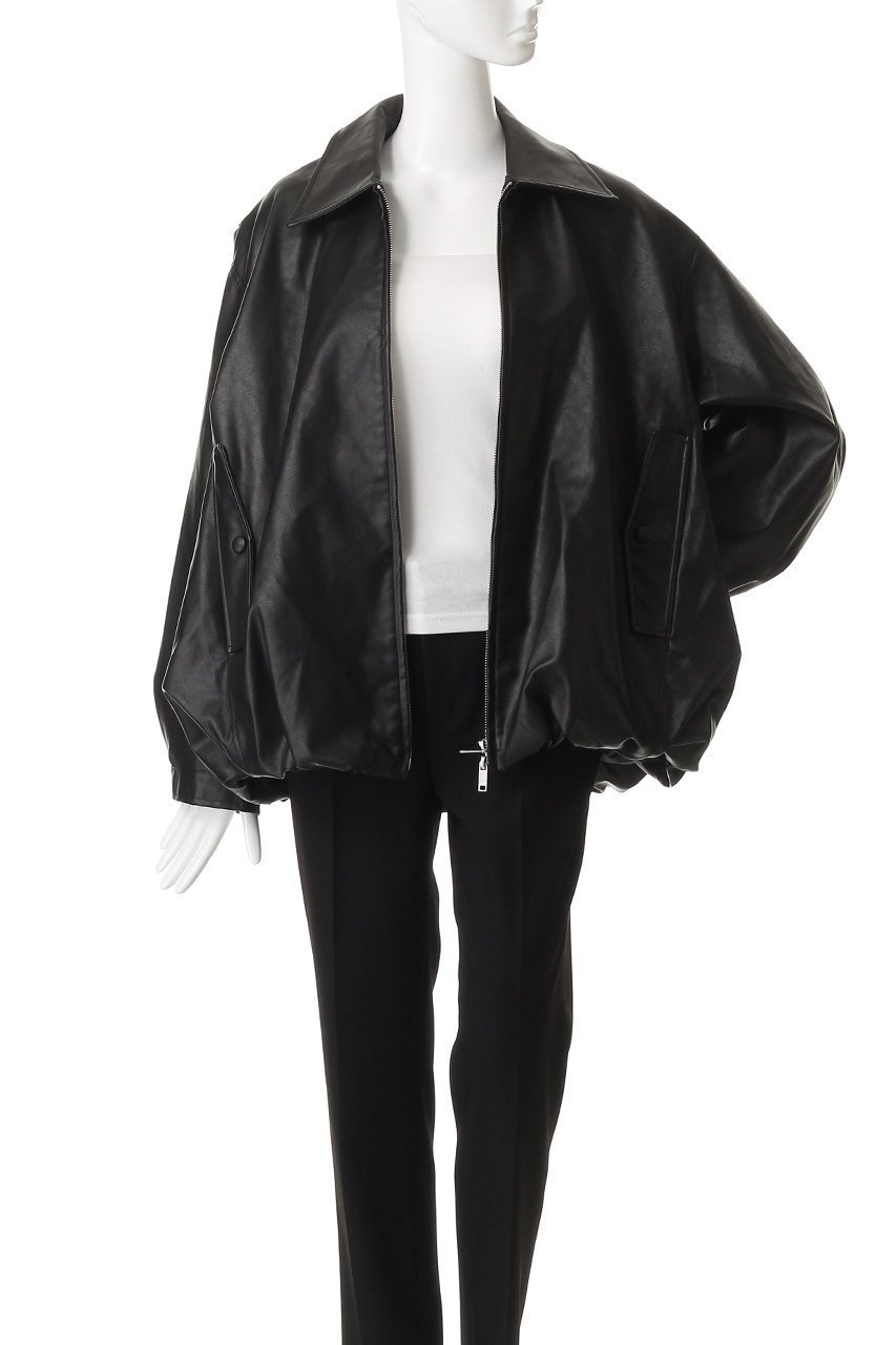 【クラネ/CLANE】のFAKE LEATHER BALLOON JACKET/コート 人気、トレンドファッション・服の通販 founy(ファニー) 　ファッション　Fashion　レディースファッション　Fashion for Women　アウター　Coat / Outerwear Collection　コート・ロングコート・ピーコート　Long Coats, Peacoats & More　レディースジャケット・軽アウター　Jackets　ショート　Short, Short Length　バランス　Balance, Style Balance　バルーン　Balloon, Balloon Silhouette　フォルム　Silhouette, Form　プリーツ　Pleats, Pleated　新作・新入荷　New Arrivals / New In　other-7|ID: prp329100004748414 ipo3291000000034335256
