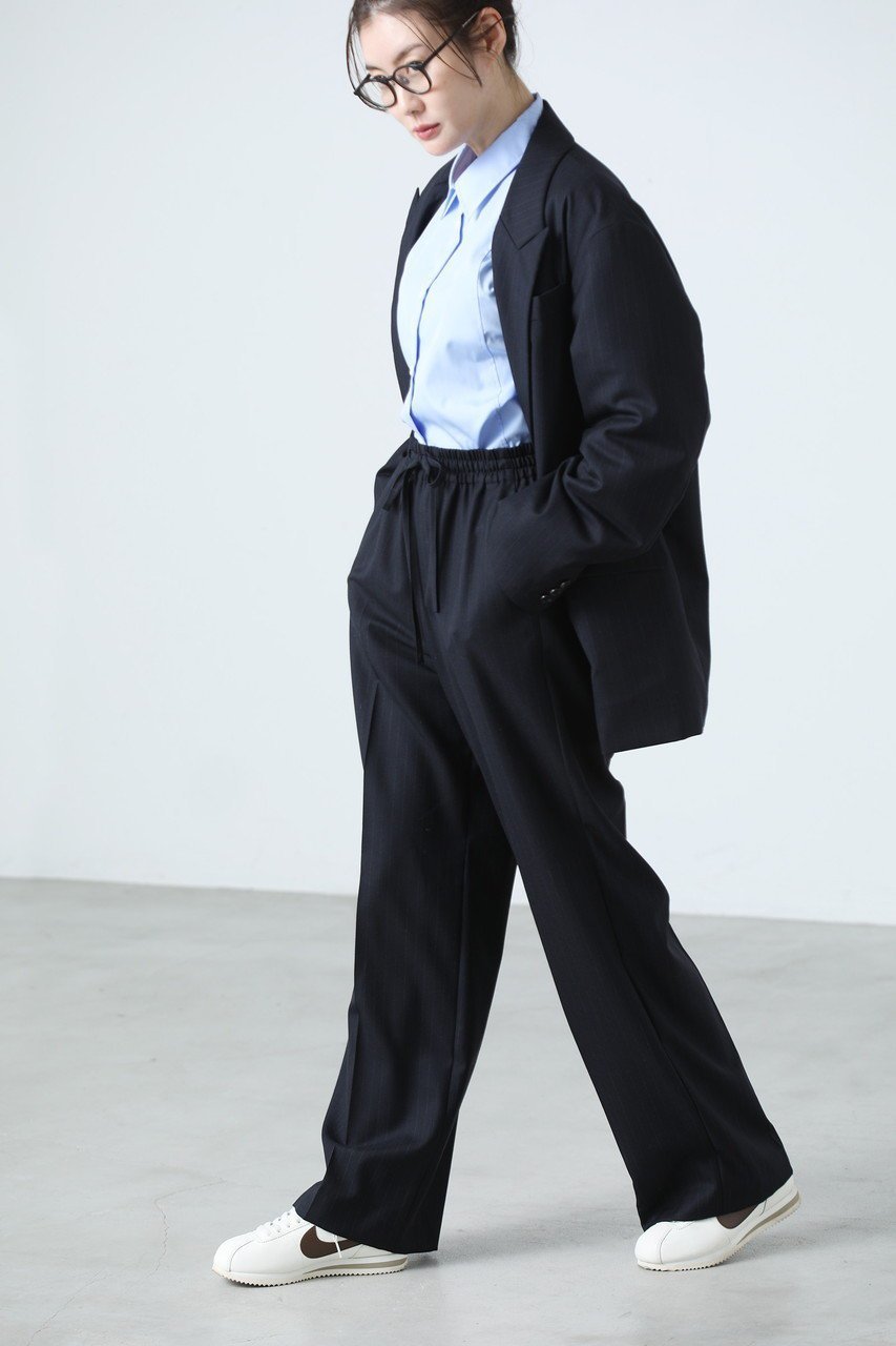 【マイ ウィークネス/MY WEAKNESS】のHilja Pants 人気、トレンドファッション・服の通販 founy(ファニー) 　ファッション　Fashion　レディースファッション　Fashion for Women　パンツ　Pants & Trousers　ジャケット　Jacket, Outerwear　ストライプ　Stripe, Striped Pattern　セットアップ　Set-Up, Coordinated Outfit　ロング　Long, Long-Length　新作・新入荷　New Arrivals / New In　other-8|ID: prp329100004748417 ipo3291000000034335277
