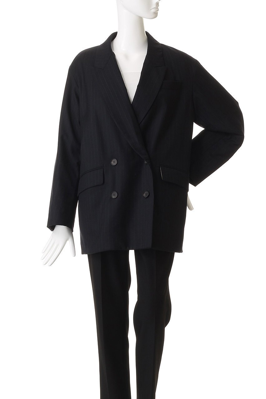 【マイ ウィークネス/MY WEAKNESS】のHilja Jacket 大人の最旬トレンドファッション＆コーディネート founy(ファウニー) 　ファッション　Fashion　レディースファッション　Fashion for Women　アウター　Coat / Outerwear Collection　レディースジャケット・軽アウター　Jackets　クラシック　Classic, Timeless Style　シンプル　Simple, Minimal　ジャケット　Jacket, Outerwear　ストライプ　Stripe, Striped Pattern　ダブル　Double, Double-Breasted　トレンド　Trend, Trending Now　リラックス　Relax, Relaxed Fit　エレガント 上品　Elegant　other-2|ID: prp329100004748418 ipo3291000000036865381