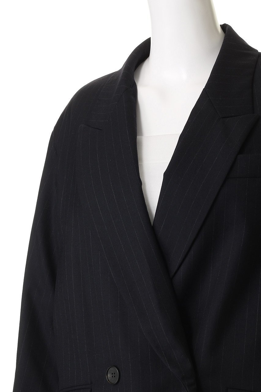 【マイ ウィークネス/MY WEAKNESS】のHilja Jacket 大人の最旬トレンドファッション＆コーディネート founy(ファウニー) 　ファッション　Fashion　レディースファッション　Fashion for Women　アウター　Coat / Outerwear Collection　レディースジャケット・軽アウター　Jackets　クラシック　Classic, Timeless Style　シンプル　Simple, Minimal　ジャケット　Jacket, Outerwear　ストライプ　Stripe, Striped Pattern　ダブル　Double, Double-Breasted　トレンド　Trend, Trending Now　リラックス　Relax, Relaxed Fit　エレガント 上品　Elegant　other-5|ID: prp329100004748418 ipo3291000000036865384