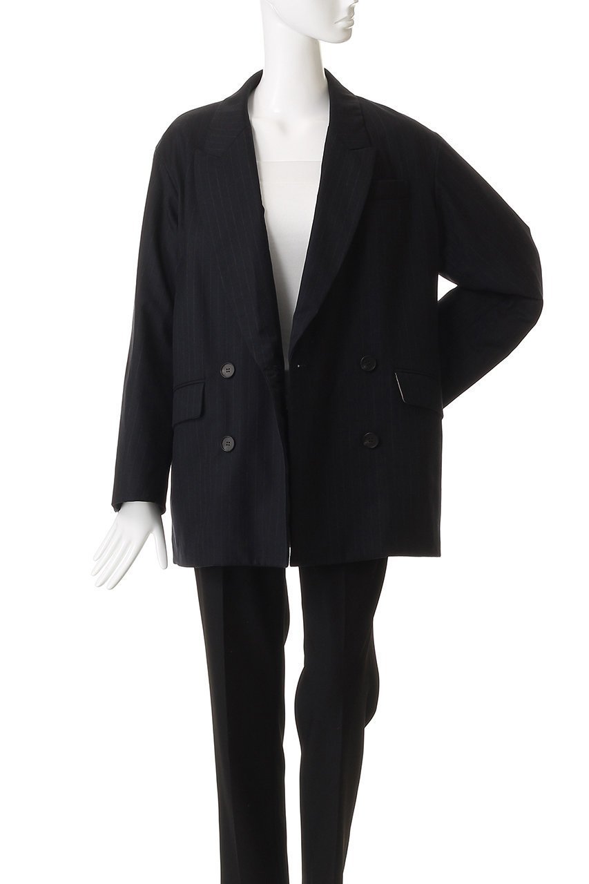 【マイ ウィークネス/MY WEAKNESS】のHilja Jacket 大人の最旬トレンドファッション＆コーディネート founy(ファウニー) 　ファッション　Fashion　レディースファッション　Fashion for Women　アウター　Coat / Outerwear Collection　レディースジャケット・軽アウター　Jackets　クラシック　Classic, Timeless Style　シンプル　Simple, Minimal　ジャケット　Jacket, Outerwear　ストライプ　Stripe, Striped Pattern　ダブル　Double, Double-Breasted　トレンド　Trend, Trending Now　リラックス　Relax, Relaxed Fit　エレガント 上品　Elegant　other-7|ID: prp329100004748418 ipo3291000000036865386