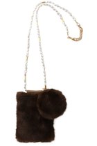 【ファビオラ クラス/Faviora Class】のミンク風ポーチ付パールショルダーポシェット ブラウン|ID:prp329100004748420