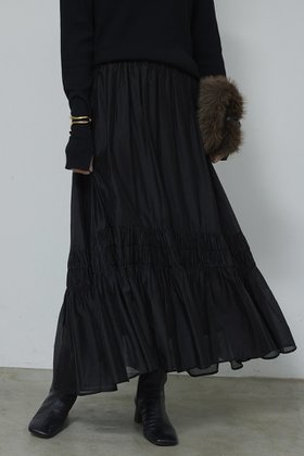 【ガリャルダガランテ/GALLARDAGALANTE】のギャザーフレアスカート 人気、トレンドファッション・服の通販 founy(ファニー) ファッション Fashion レディースファッション Fashion for Women スカート Skirts Aライン・フレアスカート A-Line & Flared Skirts ロングスカート Long Skirts / Maxi & Midi Skirts ギャザー Gathered, Ruffled シアー Sheer, See-Through ロング Long, Long-Length エレガント 上品 Elegant |ID:prp329100004748426