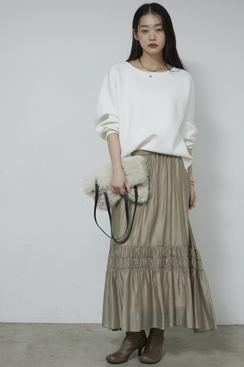 【ガリャルダガランテ/GALLARDAGALANTE】のギャザーフレアスカート 人気、トレンドファッション・服の通販 founy(ファニー) 　ファッション　Fashion　レディースファッション　Fashion for Women　スカート　Skirts　Aライン・フレアスカート　A-Line & Flared Skirts　ロングスカート　Long Skirts / Maxi & Midi Skirts　ギャザー　Gathered, Ruffled　シアー　Sheer, See-Through　ロング　Long, Long-Length　エレガント 上品　Elegant　other-2|ID: prp329100004748426 ipo3291000000036129333