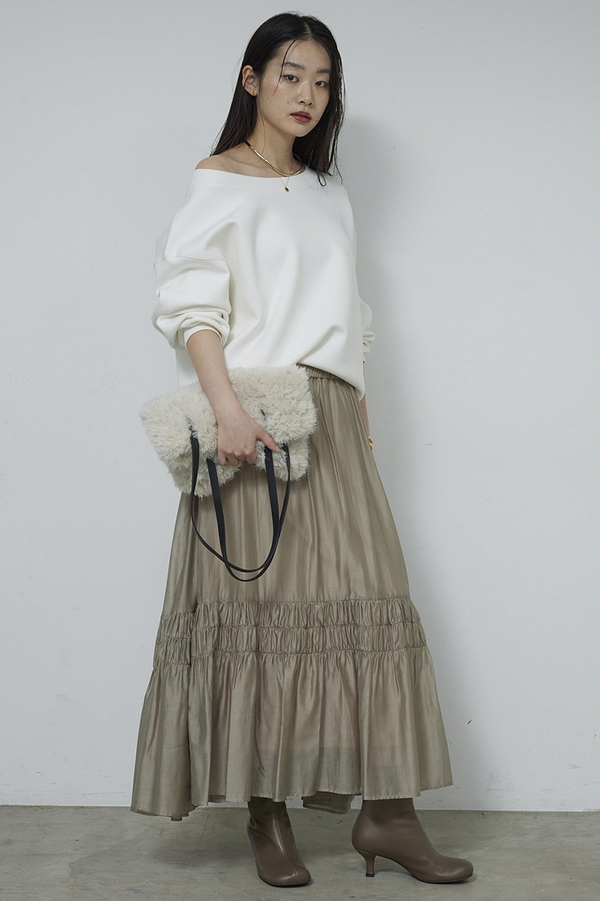 【ガリャルダガランテ/GALLARDAGALANTE】のギャザーフレアスカート 人気、トレンドファッション・服の通販 founy(ファニー) 　ファッション　Fashion　レディースファッション　Fashion for Women　スカート　Skirts　Aライン・フレアスカート　A-Line & Flared Skirts　ロングスカート　Long Skirts / Maxi & Midi Skirts　ギャザー　Gathered, Ruffled　シアー　Sheer, See-Through　ロング　Long, Long-Length　エレガント 上品　Elegant　other-3|ID: prp329100004748426 ipo3291000000036129334