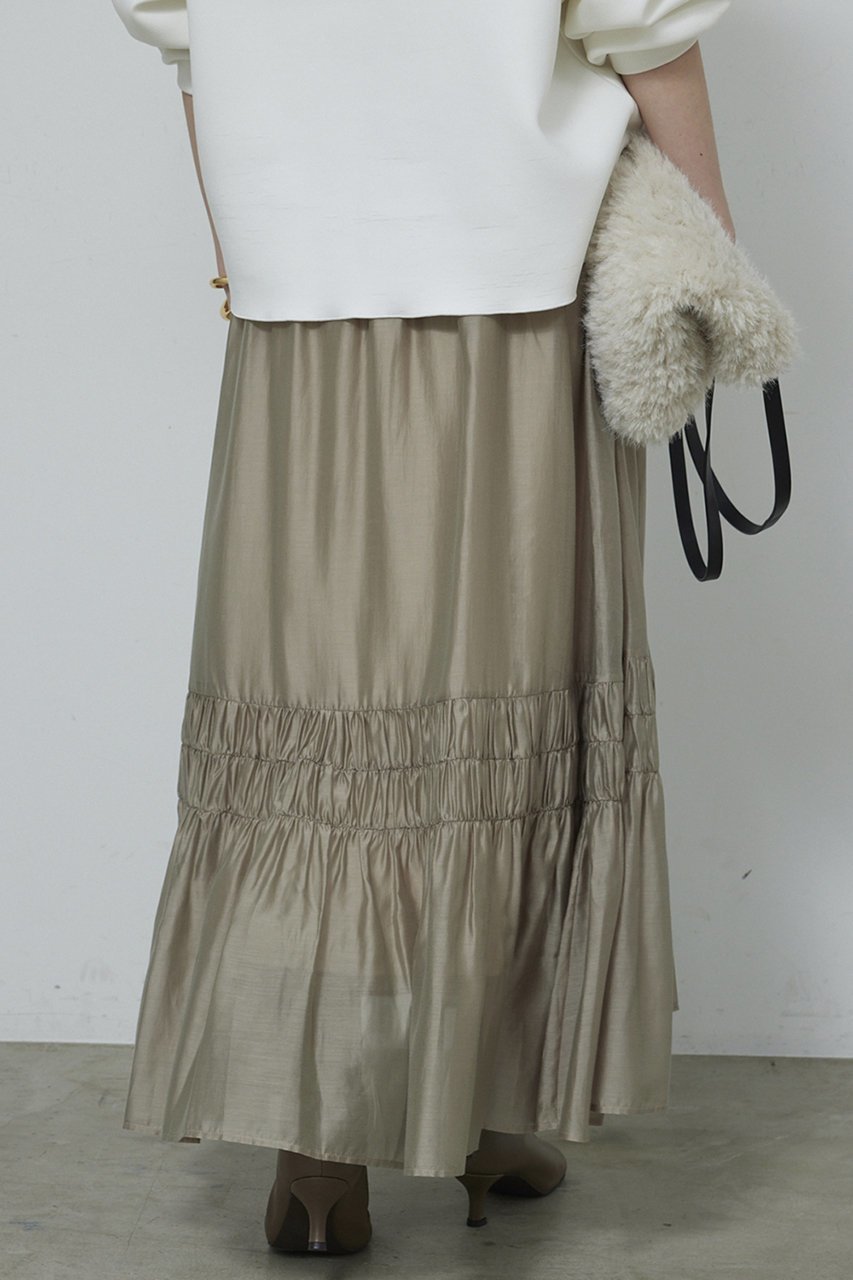 【ガリャルダガランテ/GALLARDAGALANTE】のギャザーフレアスカート 人気、トレンドファッション・服の通販 founy(ファニー) 　ファッション　Fashion　レディースファッション　Fashion for Women　スカート　Skirts　Aライン・フレアスカート　A-Line & Flared Skirts　ロングスカート　Long Skirts / Maxi & Midi Skirts　ギャザー　Gathered, Ruffled　シアー　Sheer, See-Through　ロング　Long, Long-Length　エレガント 上品　Elegant　other-8|ID: prp329100004748426 ipo3291000000036129339