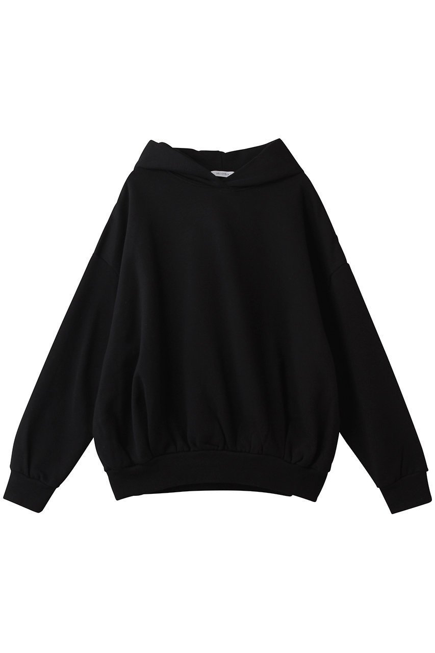 【エリオポール/heliopole】のギャザーツイストスウェットフーディー インテリア・キッズ・メンズ・レディースファッション・服の通販 founy(ファニー) 　ファッション　Fashion　レディースファッション　Fashion for Women　トップス・カットソー　Cut & Sew Tops　シャツ・ブラウス・オフィスカジュアル　Elegant Blouses & Button-Ups　レディースパーカー・カジュアルフーディー　Casual Hoodies & Sweatshirts　ロングTシャツ・Tシャツ　Longline T-Shirts & Tees　スウェット・クルーネックトップス　Sweatshirts & Crewnecks / Relaxed Fit Sweat Tops　カットソー・ベーシックTシャツ　Cut-and-Sewn Tops / Stretch Tees & Basics　ボトム　Bottoms, Lower Wear　リラックス　Relax, Relaxed Fit　エレガント 上品　Elegant　ブラック|ID: prp329100004748433 ipo3291000000035412156