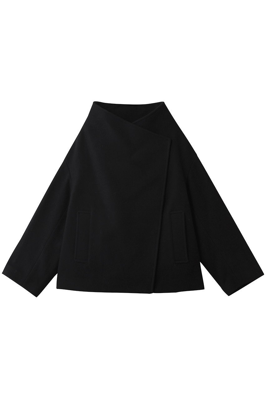 【エリオポール/heliopole】のウールスタンドカラーブルゾン 人気、トレンドファッション・服の通販 founy(ファニー) 　ファッション　Fashion　レディースファッション　Fashion for Women　アウター　Coat / Outerwear Collection　レディースジャケット・軽アウター　Jackets　ブルゾンジャケット・スポーティアウター　Blouson Jackets　ジャケット　Jacket, Outerwear　スタンド　Stand Collar, Upright Stand　ダブル　Double, Double-Breasted　ドット　Polka Dot, Dot Pattern　フロント　Front, Front Design　ブルゾン　Blouson, Bomber Jacket　メルトン　Melton, Heavy Wool　エレガント 上品　Elegant　 other-1|ID: prp329100004748435 ipo3291000000035412170