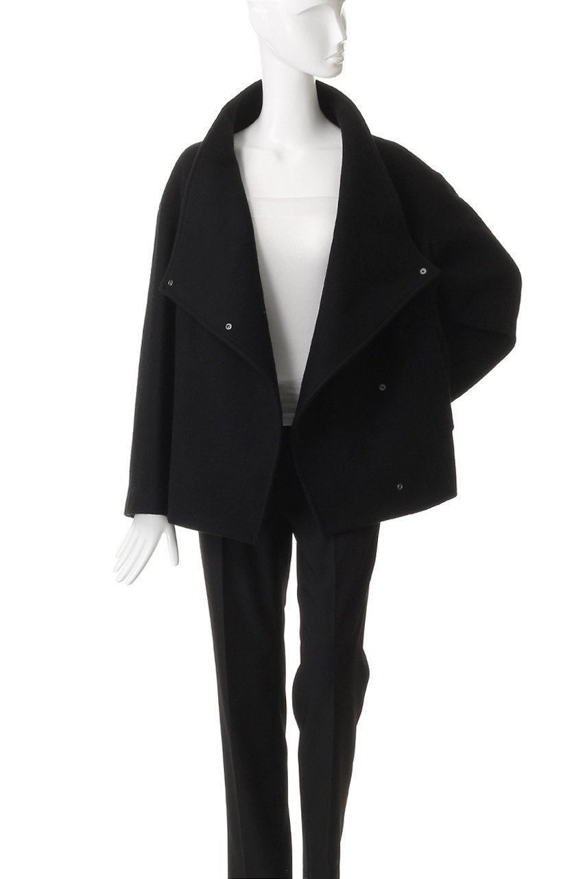 【エリオポール/heliopole】のウールスタンドカラーブルゾン 人気、トレンドファッション・服の通販 founy(ファニー) 　ファッション　Fashion　レディースファッション　Fashion for Women　アウター　Coat / Outerwear Collection　レディースジャケット・軽アウター　Jackets　ブルゾンジャケット・スポーティアウター　Blouson Jackets　ジャケット　Jacket, Outerwear　スタンド　Stand Collar, Upright Stand　ダブル　Double, Double-Breasted　ドット　Polka Dot, Dot Pattern　フロント　Front, Front Design　ブルゾン　Blouson, Bomber Jacket　メルトン　Melton, Heavy Wool　エレガント 上品　Elegant　other-7|ID: prp329100004748435 ipo3291000000035412178