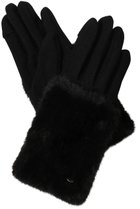 【ランバン オン ブルー/LANVIN en Bleu】のカシミヤ混ジャージフェイクファー手袋 ブラック|ID: prp329100004748437 ipo3291000000036015347