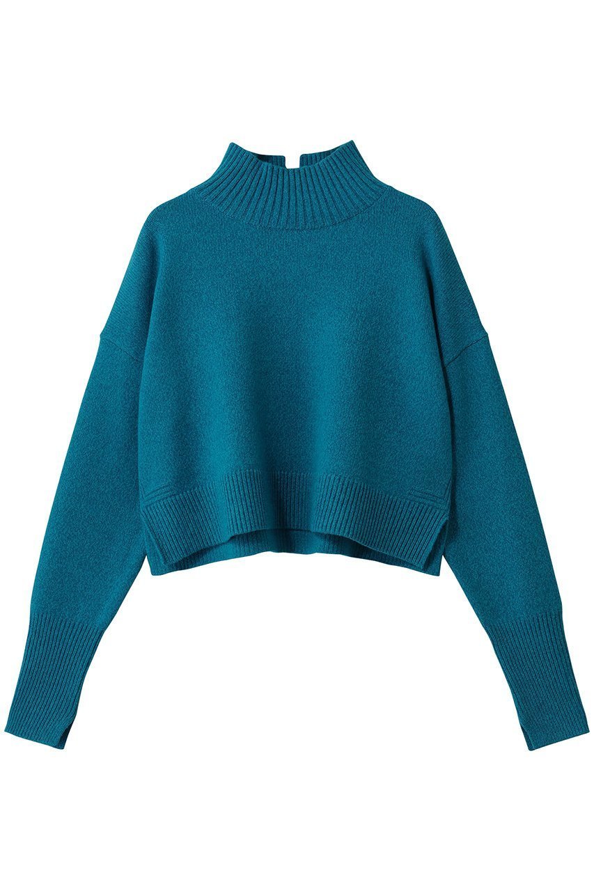 【ランバン オン ブルー/LANVIN en Bleu】のメランジクロップドハイネックニット 人気、トレンドファッション・服の通販 founy(ファニー)  ファッション Fashion レディースファッション Fashion for Women トップス・カットソー Cut & Sew Tops ニット Knit Tops & Sweaters カジュアルプルオーバー・ニットトップス Pullovers & Knit Tops / Casual Pullovers おすすめ Recommended / Our Picks クロップド Cropped, Short Length スラックス Slacks, Dress Pants スリット Slit, Slit Detail デニム Denim, Jeans Material バランス Balance, Style Balance メランジ Melange, Mixed Yarn 新作・新入荷 New Arrivals / New In  other-1|ID: prp329100004748439 ipo3291000000034335461