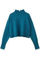 【ランバン オン ブルー/LANVIN en Bleu】のメランジクロップドハイネックニット ブルー|ID:prp329100004748439