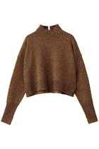 【ランバン オン ブルー/LANVIN en Bleu】のメランジクロップドハイネックニット ブラウン|ID:prp329100004748439