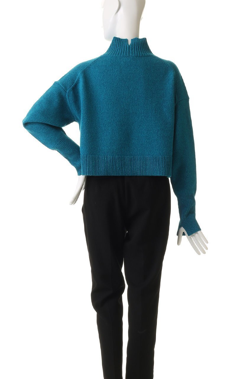 【ランバン オン ブルー/LANVIN en Bleu】のメランジクロップドハイネックニット 人気、トレンドファッション・服の通販 founy(ファニー)  ファッション Fashion レディースファッション Fashion for Women トップス・カットソー Cut & Sew Tops ニット Knit Tops & Sweaters カジュアルプルオーバー・ニットトップス Pullovers & Knit Tops / Casual Pullovers おすすめ Recommended / Our Picks クロップド Cropped, Short Length スラックス Slacks, Dress Pants スリット Slit, Slit Detail デニム Denim, Jeans Material バランス Balance, Style Balance メランジ Melange, Mixed Yarn 新作・新入荷 New Arrivals / New In other-4|ID: prp329100004748439 ipo3291000000034335470