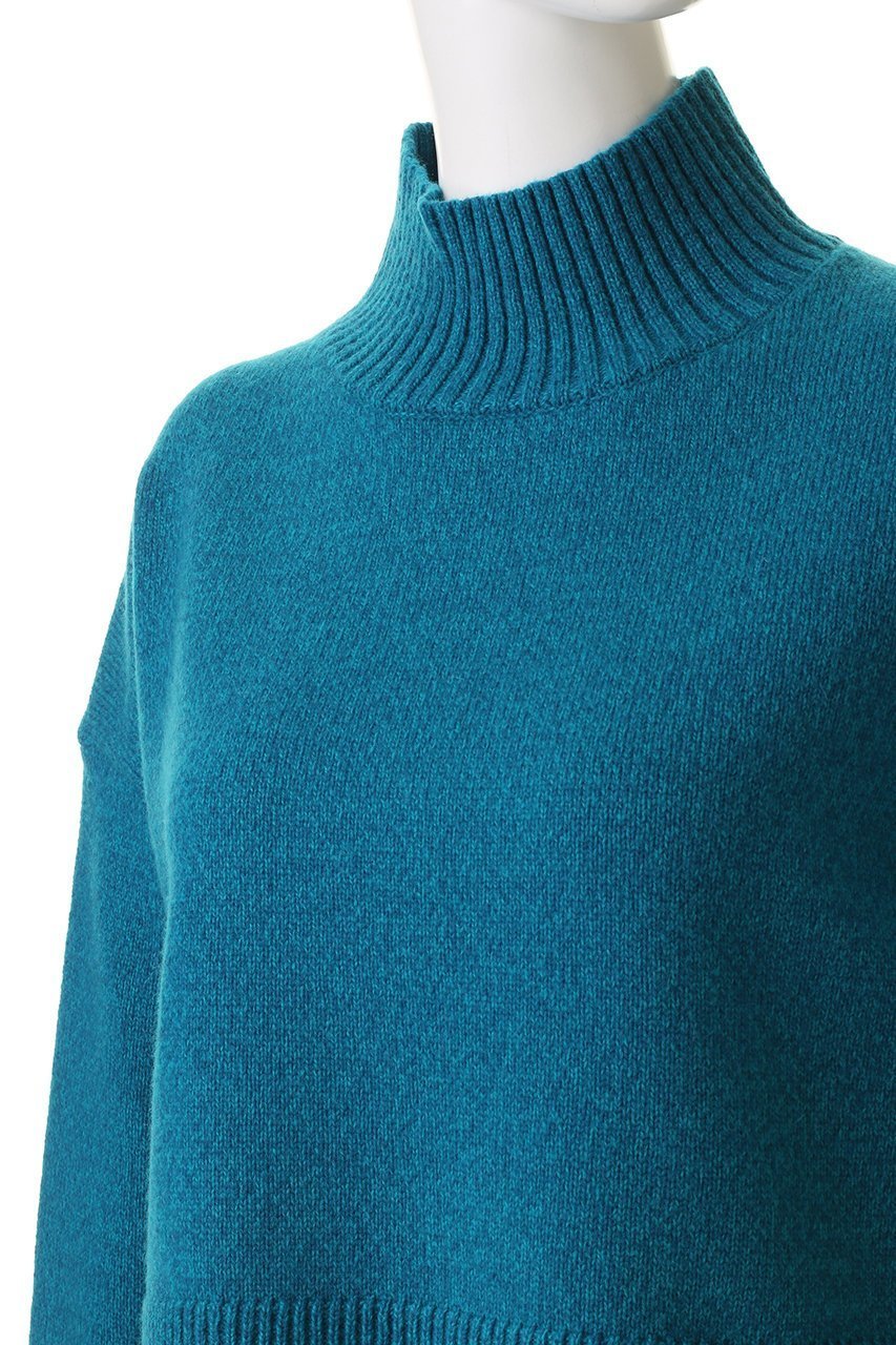 【ランバン オン ブルー/LANVIN en Bleu】のメランジクロップドハイネックニット 人気、トレンドファッション・服の通販 founy(ファニー)  ファッション Fashion レディースファッション Fashion for Women トップス・カットソー Cut & Sew Tops ニット Knit Tops & Sweaters カジュアルプルオーバー・ニットトップス Pullovers & Knit Tops / Casual Pullovers おすすめ Recommended / Our Picks クロップド Cropped, Short Length スラックス Slacks, Dress Pants スリット Slit, Slit Detail デニム Denim, Jeans Material バランス Balance, Style Balance メランジ Melange, Mixed Yarn 新作・新入荷 New Arrivals / New In other-5|ID: prp329100004748439 ipo3291000000034335472