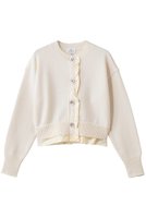 【ランバン オン ブルー/LANVIN en Bleu】のタフタトリムニットカーディガン 人気、トレンドファッション・服の通販 founy(ファニー) ファッション Fashion レディースファッション Fashion for Women トップス・カットソー Cut & Sew Tops ニット Knit Tops & Sweaters カーディガン・羽織り Layered Style Cardigans おすすめ Recommended / Our Picks カーディガン Cardigan, Knitwear コンパクト Compact, Small Size ショート Short, Short Length タフタ Taffeta, Structured Fabric トレンド Trend, Trending Now フェミニン Feminine, Girly エレガント 上品 Elegant 新作・新入荷 New Arrivals / New In |ID:prp329100004748440