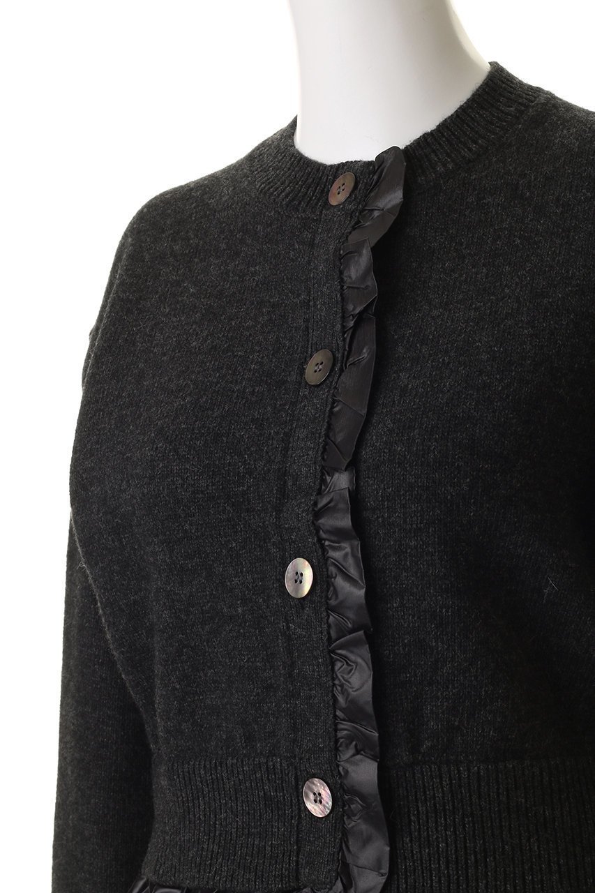 【ランバン オン ブルー/LANVIN en Bleu】のタフタトリムニットカーディガン 人気、トレンドファッション・服の通販 founy(ファニー)  ファッション Fashion レディースファッション Fashion for Women トップス・カットソー Cut & Sew Tops ニット Knit Tops & Sweaters カーディガン・羽織り Layered Style Cardigans おすすめ Recommended / Our Picks カーディガン Cardigan, Knitwear コンパクト Compact, Small Size ショート Short, Short Length タフタ Taffeta, Structured Fabric トレンド Trend, Trending Now フェミニン Feminine, Girly エレガント 上品 Elegant 新作・新入荷 New Arrivals / New In other-5|ID: prp329100004748440 ipo3291000000034335482