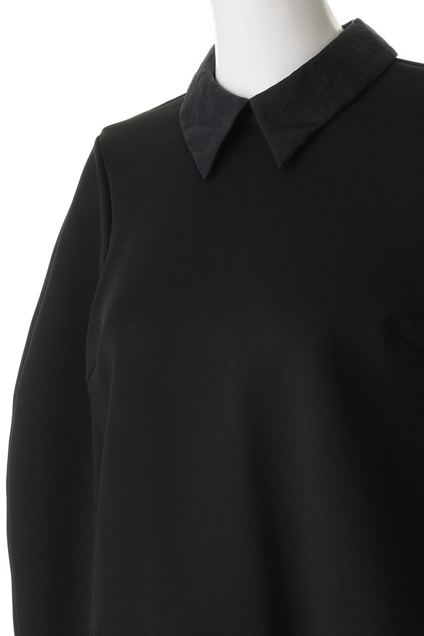 【ランバン オン ブルー/LANVIN en Bleu】のシャツカラーコンビカットソー 人気、トレンドファッション・服の通販 founy(ファニー) 　ファッション　Fashion　レディースファッション　Fashion for Women　トップス・カットソー　Cut & Sew Tops　シャツ・ブラウス・オフィスカジュアル　Elegant Blouses & Button-Ups　ロングTシャツ・Tシャツ　Longline T-Shirts & Tees　カットソー・ベーシックTシャツ　Cut-and-Sewn Tops / Stretch Tees & Basics　カットソー　Cut and Sewn Top　コンパクト　Compact, Small Size　コンビ　Combo, Combination Style　ショート　Short, Short Length　シンプル　Simple, Minimal　スリーブ　Sleeve, Long Sleeve / Short Sleeve　デニム　Denim, Jeans Material　トレンド　Trend, Trending Now　ボトム　Bottoms, Lower Wear　ロング　Long, Long-Length　ワイド　Wide, Wide Fit　other-5|ID: prp329100004748442 ipo3291000000036015357