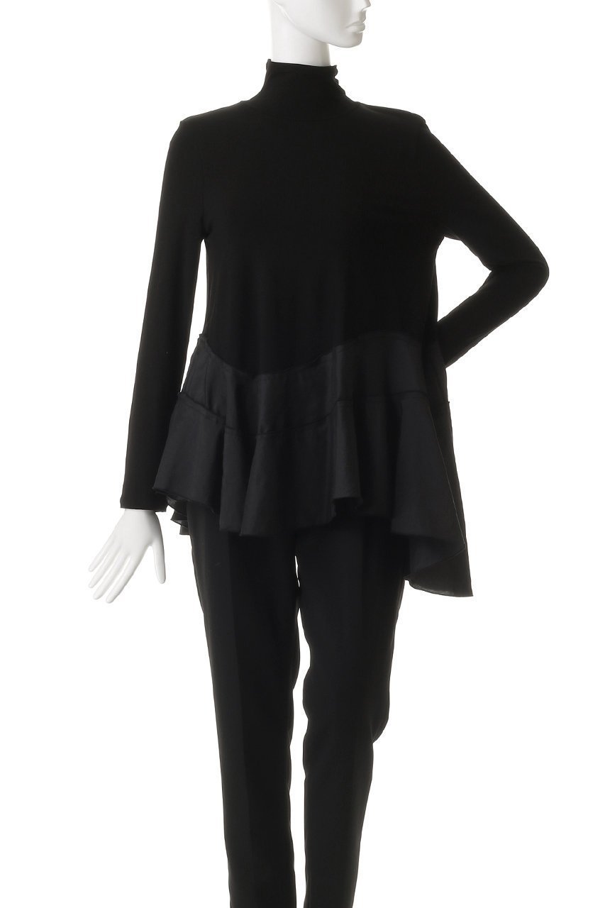 【ランバン オン ブルー/LANVIN en Bleu】のアシンメトリーヘムタートル 人気、トレンドファッション・服の通販 founy(ファニー) 　ファッション　Fashion　レディースファッション　Fashion for Women　トップス・カットソー　Cut & Sew Tops　シャツ・ブラウス・オフィスカジュアル　Elegant Blouses & Button-Ups　ロングTシャツ・Tシャツ　Longline T-Shirts & Tees　カットソー・ベーシックTシャツ　Cut-and-Sewn Tops / Stretch Tees & Basics　スリーブ　Sleeve, Long Sleeve / Short Sleeve　ハイネック　High Neck, Mock Neck　フレア　Flare, Flared　マニッシュ　Mannish, Boyish　ロング　Long, Long-Length　other-2|ID: prp329100004748443 ipo3291000000036129373