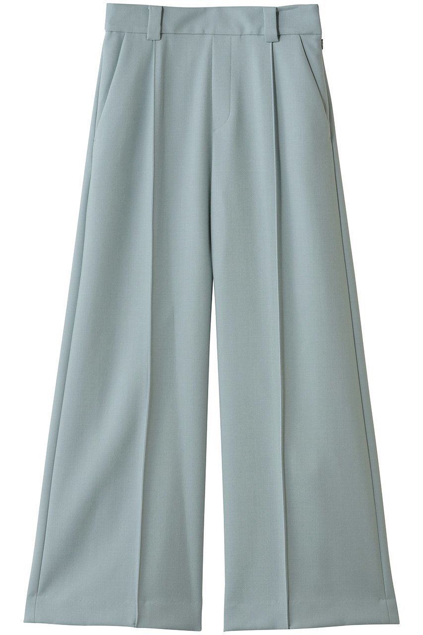 【ランバン オン ブルー/LANVIN en Bleu】のダブルクロスワイドパンツ インテリア・キッズ・メンズ・レディースファッション・服の通販 founy(ファニー)  ファッション Fashion レディースファッション Fashion for Women パンツ Pants & Trousers シンプル Simple, Minimal センター Center, Center Line バランス Balance, Style Balance ビジネス 仕事 通勤 Business / Work / Commuting フォーマル Formal, Dressy 定番 Standard, Basic Item 新作・新入荷 New Arrivals / New In グリーン|ID: prp329100004748445 ipo3291000000034335508